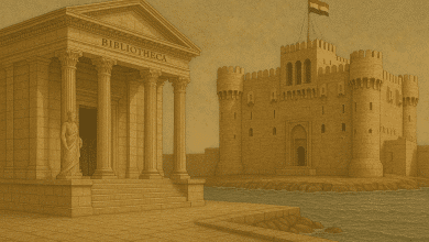الإسكندرية القديمة يبن المكتبة العريقة وقلعة قايتباي