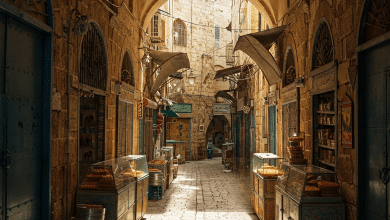 نابلس القديمة مدينة الكنافة والأسواق التراثية