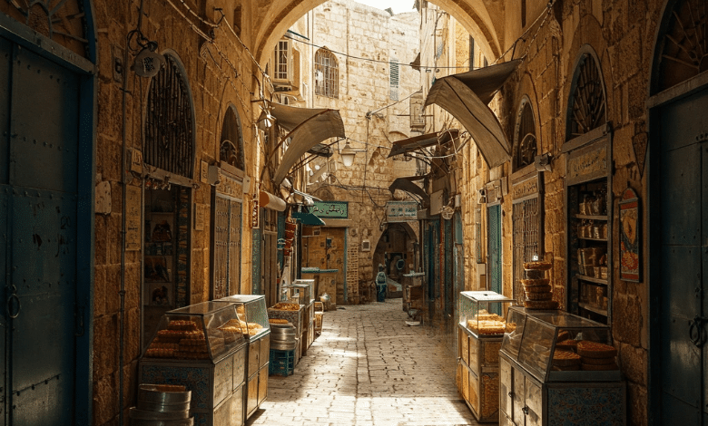 نابلس القديمة مدينة الكنافة والأسواق التراثية