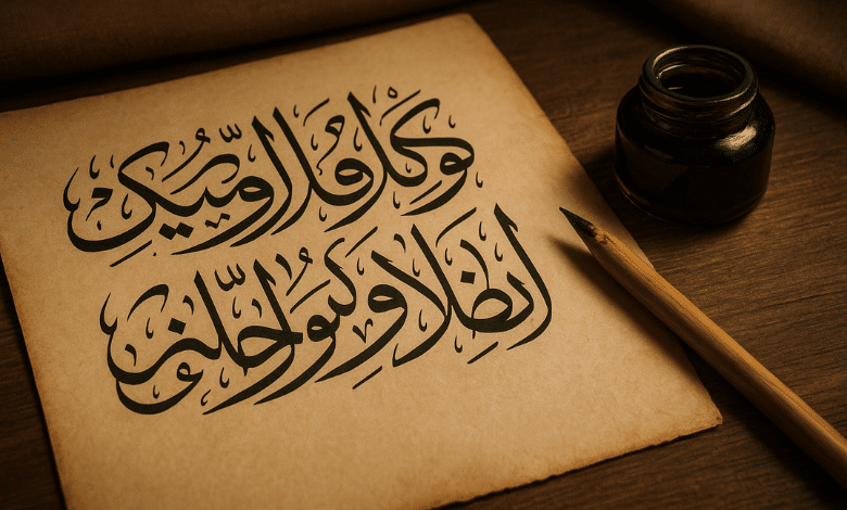 الخط الديواني أناقة الحروف وانسياب الجمل