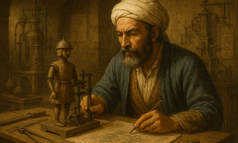 إسماعيل الجزري مخترع أول روبوتات ورائد الآلات الذكية في التاريخ