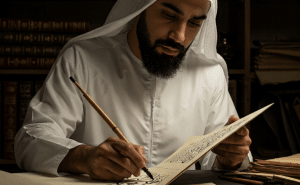 تقنيات كتابة المخطوطات القديمة باستخدام الحبر العربي