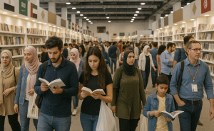 الزوار والمشاركون في معرض الكتاب