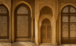 أمثلة رئيسية للمشربيات في العمارة الإسلامية