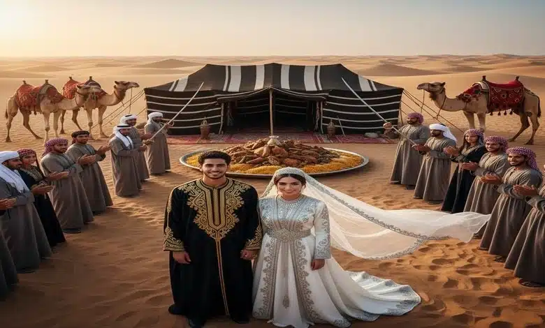 الكرم البدوي في حفلات الزواج البدوية 