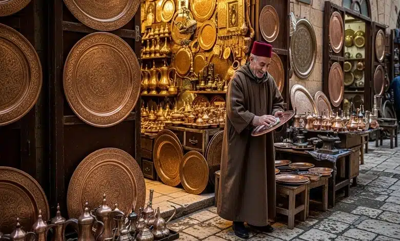 أسواق النحاس في دمشق بريق التراث الذي لا تطفئه السنين 1 أسواق النحاس في دمشق بريق التراث الذي لا تطفئه السنين