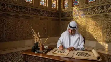 الخط العربي والزخرفة الإسلامية حيث يتكامل الفن مع الجمال 7 الخط العربي والزخرفة الإسلامية حيث يتكامل الفن مع الجمال