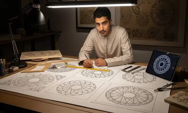 العناصر الهندسية في الفن الأموي وأسس التناسق البصري
