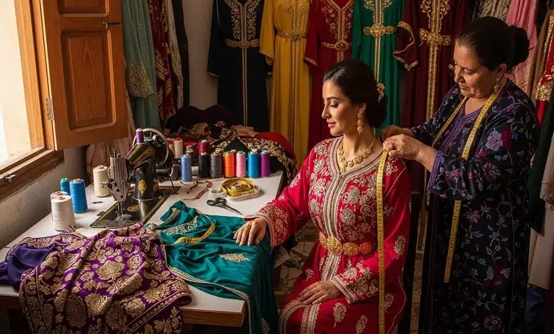 القفطان المغربي في الأعراس الأناقة التي تعكس هوية العروس المغربية 4 القفطان المغربي للعروس: هل الأفضل التفصيل أم الجاهز؟