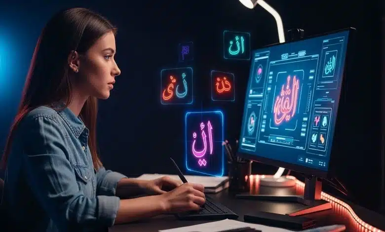 تطور استخدام الخط الكوفي في الفنون الرقمية والتصميم المعاصر 