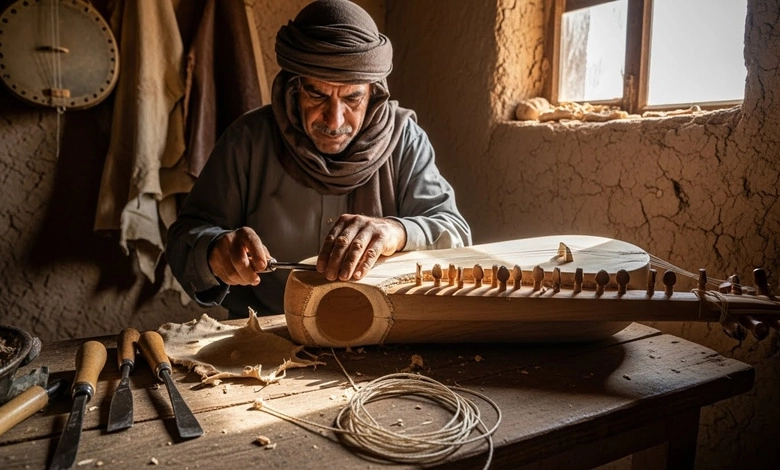 تقنيات صناعة الربابة البدوية وأسرار حرفييها 