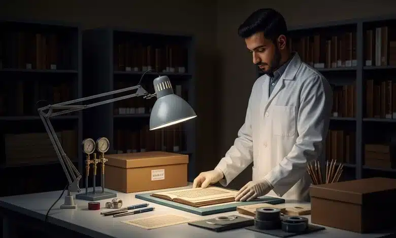 كيف يتم ترميم المخطوطات النادرة داخل المكتبات الإسلامية المتخصصة؟ 