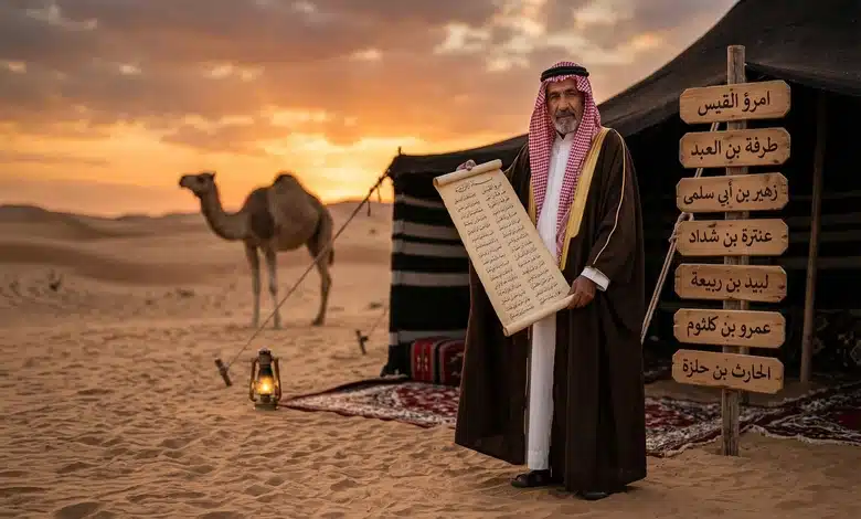 شرح المعلقات السبع وأسباب تميزها نقدياً التعريف بشعراء المعلقات السبع وأبرز خصائص شعرهم