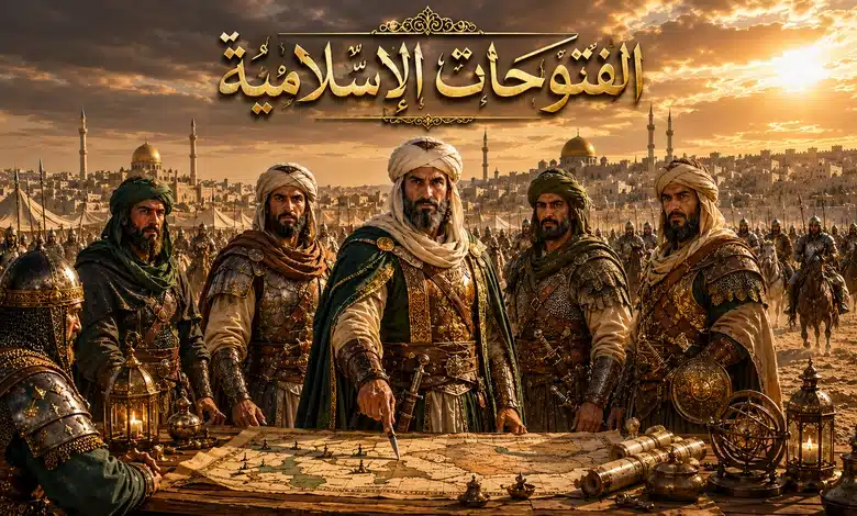 خريطة الفتوحات الإسلامية في عهد الخلفاء الراشدين الشخصيات العسكرية البارزة في الفتوحات الإسلامية في العصر الراشدي