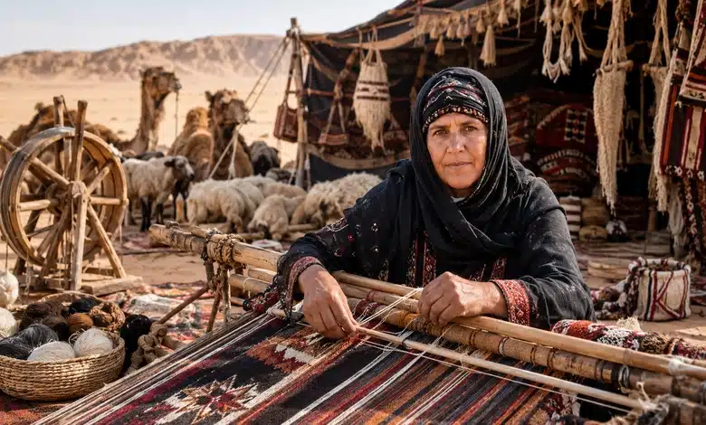 تاريخ حرفة السدو السعودي وكيف جسدت هوية البادية عبر الأجيال جذور حرفة السدو السعودي في حياة البادية