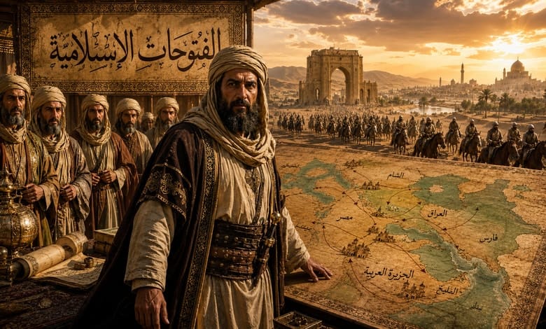 خريطة الفتوحات الإسلامية في عهد الخلفاء الراشدين خريطة الفتوحات الإسلامية في عهد الخلفاء الراشدين