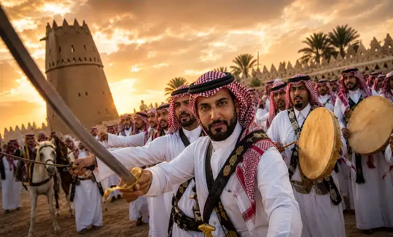 فنون السامري والعرضة النجدية في المناسبات الوطنية والاجتماعية
