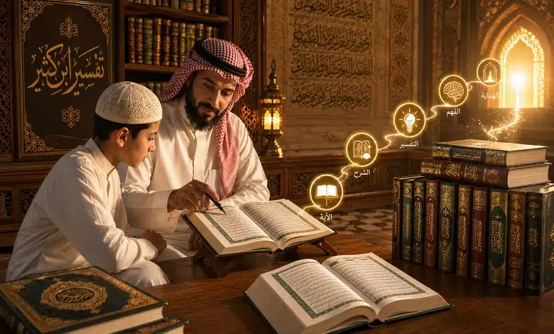 كيف يساعد تفسير ابن كثير المبتدئ على فهم الآيات؟
