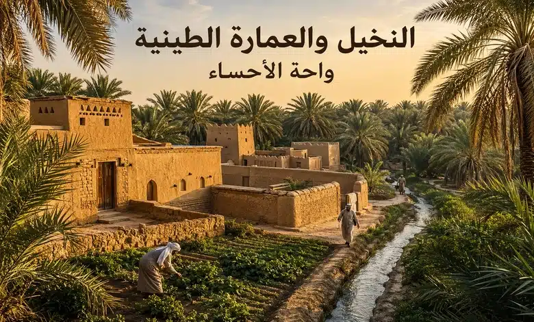 تأثير البيئة الزراعية وواحات النخيل على عمارة بيوت الطين
