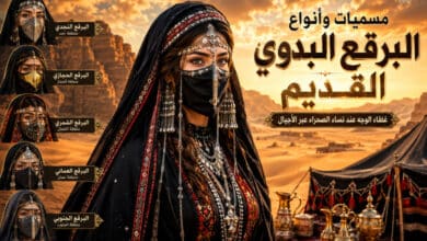 مسميات وأنواع البرقع البدوي القديم غطاء الوجه عند نساء الصحراء مسميات وأنواع البرقع البدوي القديم غطاء الوجه عند نساء الصحراء