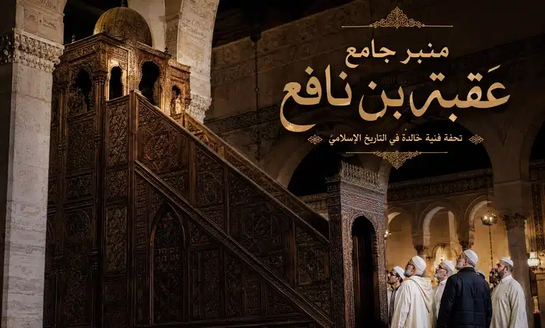 جامع عقبة بن نافع بالقيروان منارة العمارة الإسلامية المبكرة منبر جامع عقبة بن نافع بالقيروان وقيمته التاريخية