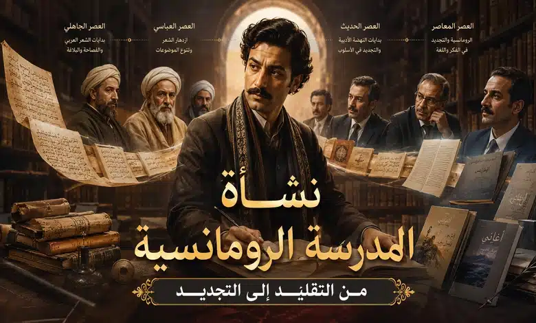 أهم خصائص المدرسة الرومانسية في الشعر العربي نشأة المدرسة الرومانسية في الشعر العربي وتطورها
