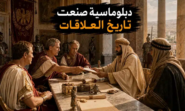 العلاقات السياسية والدبلوماسية بين العرب والرومان

