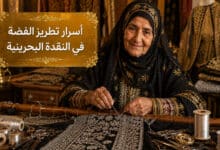 فن النقدة البحرينية وأسرار تطريز خيوط الفضة الصافية على ثياب التور القديمة