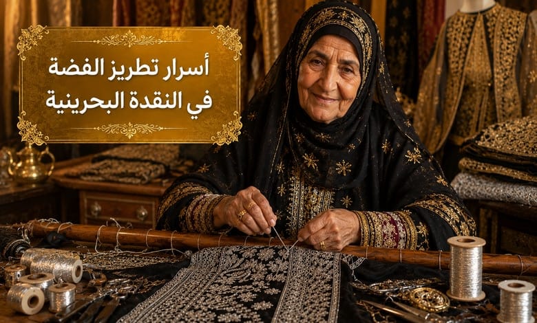 فن النقدة البحرينية وأسرار تطريز خيوط الفضة الصافية على ثياب التور القديمة فن النقدة البحرينية وأسرار تطريز خيوط الفضة الصافية على ثياب التور القديمة