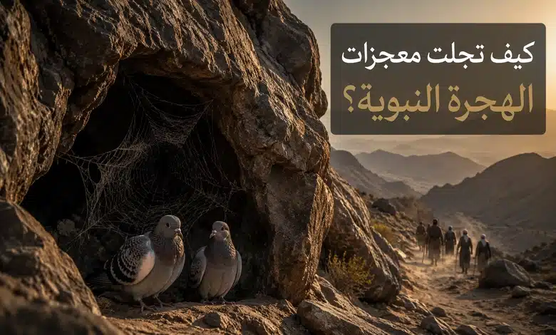 معجزة العنكبوت والحمام في هجرة النبي ﷺ معجزة العنكبوت والحمام في سياق الهجرة النبوية
