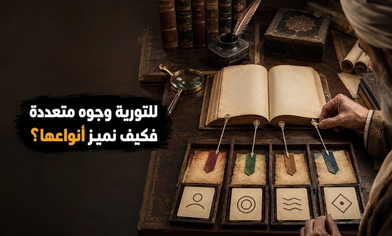 التورية في اللغة العربية فن إخفاء المعنى وراء الكلمات أنواع التورية وأقسامها في البلاغة العربية