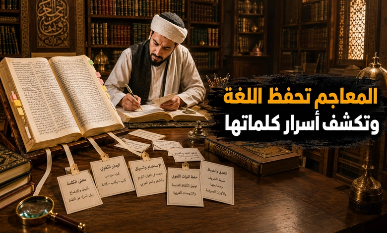 تاريخ نشأة المعاجم العربية وأشهر أنواعها أهمية المعاجم العربية ووظائفها في خدمة اللغة