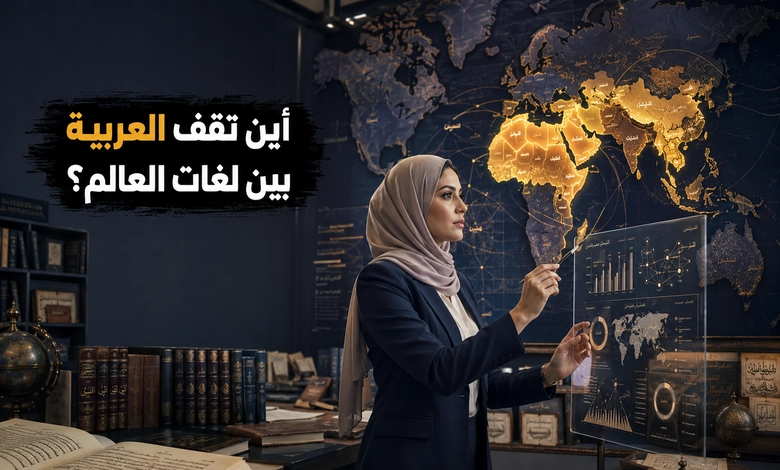 أهم إحصائيات اللغة العربية بالأرقام والحقائق الموثقة إحصائيات اللغة العربية بالأرقام ومكانتها في العالم