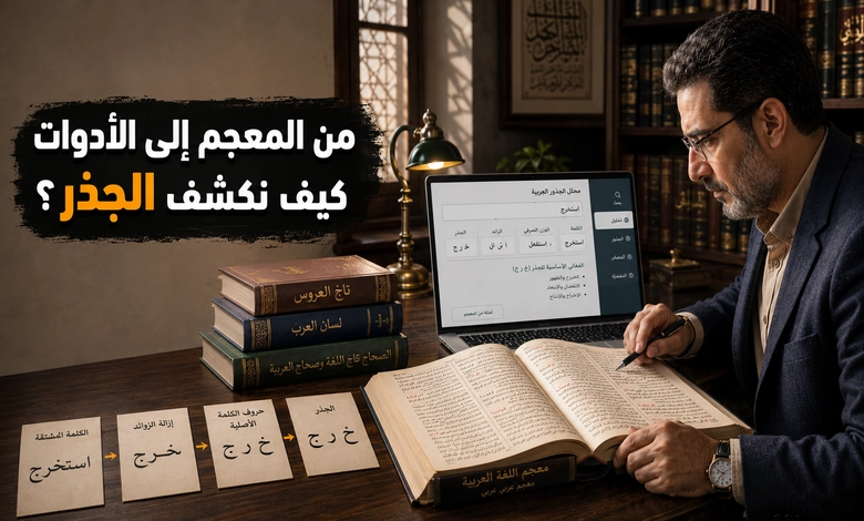 الجذر اللغوي في اللغة العربية مفهومه وكيفية استخراجه من الكلمات استخدام الجذر اللغوي في المعاجم وأدوات استخراج الجذور