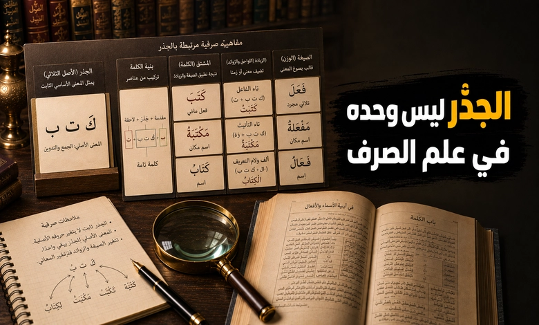 الجذر اللغوي في اللغة العربية مفهومه وكيفية استخراجه من الكلمات الفرق بين الجذر اللغوي والمفاهيم الصرفية المرتبطة به