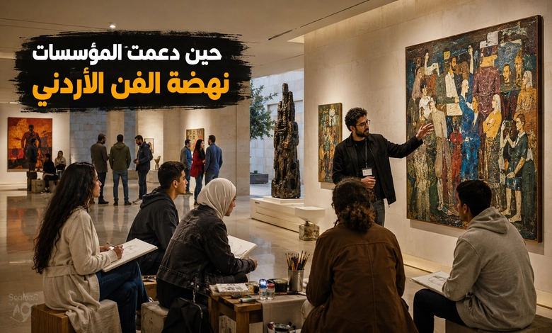 تاريخ الفن التشكيلي الأردني وأبرز تطوراته المؤسسات والمعارض وتعليم الفنون في دعم الحركة التشكيلية الأردنية