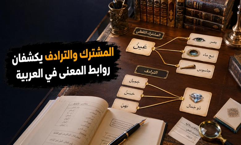 ما الفرق بين المشترك اللفظي والترادف في اللغة العربية؟ المشترك اللفظي والترادف بوصفهما من أبرز العلاقات الدلالية في العربية