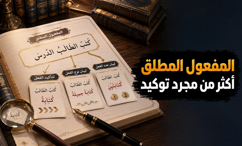 دليل شامل لفهم المفاعيل الخمسة في اللغة العربية المفعول المطلق وأنواعه ودلالاته النحوية