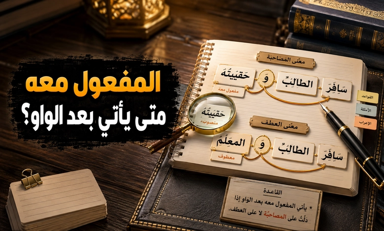 دليل شامل لفهم المفاعيل الخمسة في اللغة العربية المفعول معه وأحكامه في النحو العربي