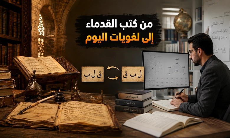 مفهوم ظاهرة القلب المكاني في اللغة العربية وأهم شواهدها اللغوية ظاهرة القلب المكاني بين الدراسات القديمة واللغويات الحديثة