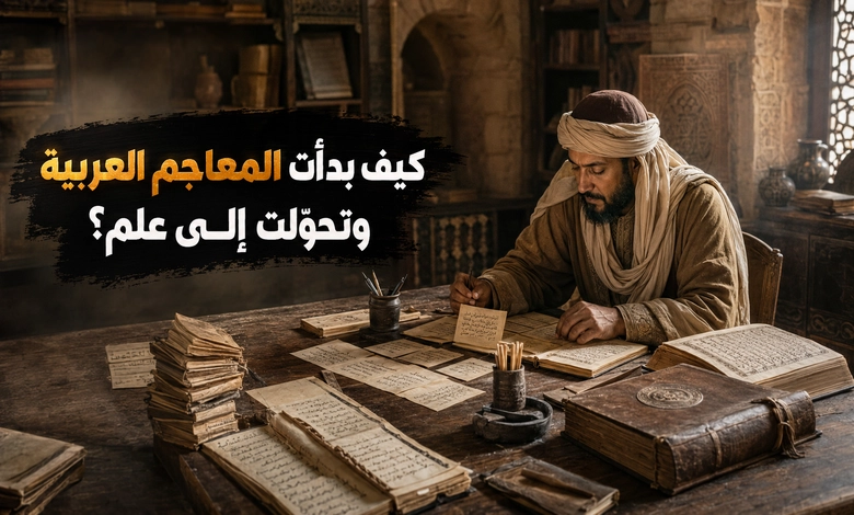 تاريخ نشأة المعاجم العربية وأشهر أنواعها كيف نشأت المعاجم العربية وتبلورت فكرة التأليف المعجمي