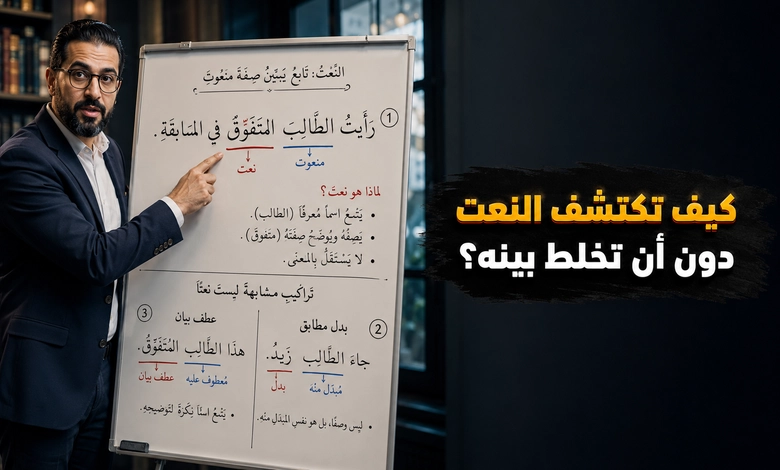 تعريف وأنواع النعت في اللغة العربية كيفية تحديد النعت وتمييزه عن الأساليب المتشابهة