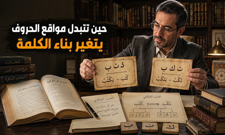 مفهوم ظاهرة القلب المكاني في اللغة العربية وأهم شواهدها اللغوية مفهوم ظاهرة القلب المكاني في اللغة العربية وأهم شواهدها اللغوية