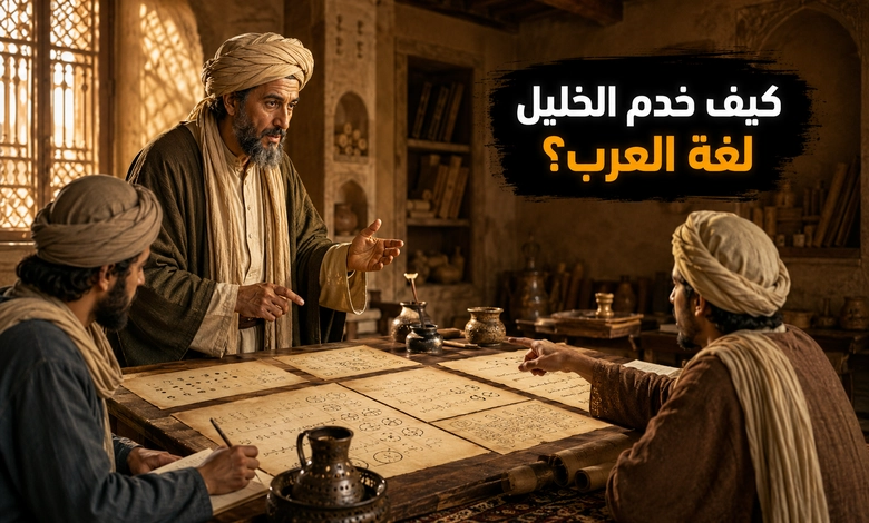إسهامات الخليل بن أحمد الفراهيدي في اللغة العربية ملامح إسهامات الخليل بن أحمد الفراهيدي في خدمة العربية