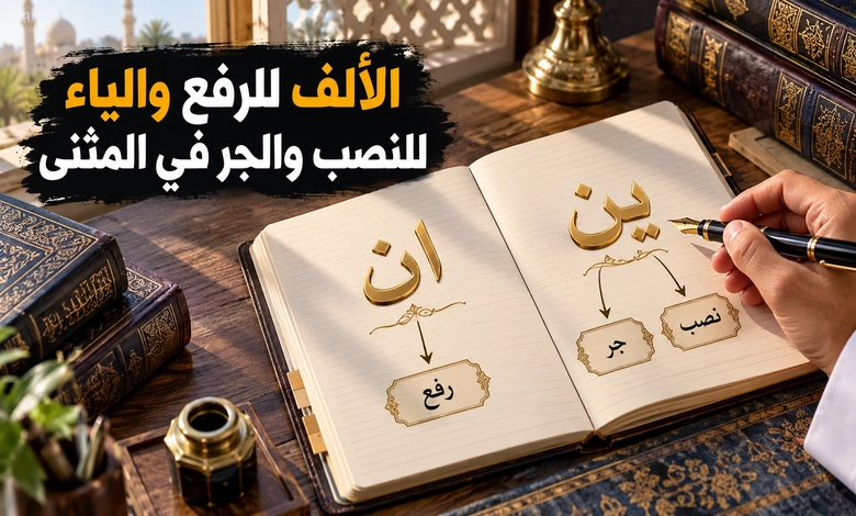 إعراب المثنى وعلاماته بين الرفع بالألف والنصب والجر بالياء إعراب المثنى في الجملة بحسب موقعه النحوي
