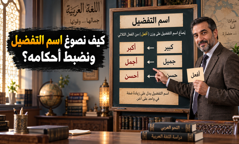 اسم التفضيل صياغته وأحكامه وقواعده التي تضبط جمال اللغة العربية اسم التفضيل صياغته وأحكامه وقواعده التي تضبط جمال اللغة العربية