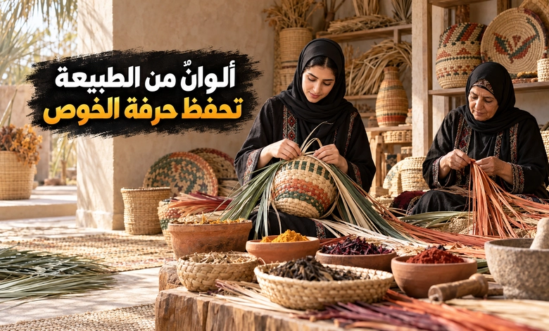 الأصباغ الطبيعية واستدامة حرفة الخوص في العصر الحديث 