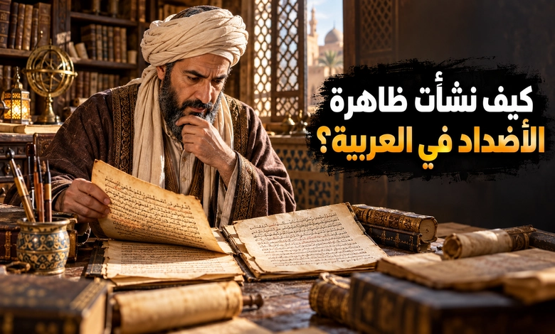 الأضداد في اللغة العربية وظاهرة اجتماع المعنى ونقيضه في لفظ واحد 