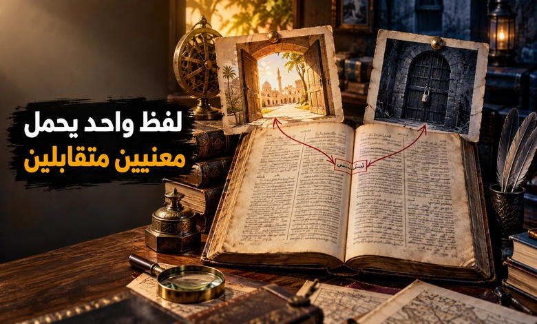الأضداد في اللغة العربية وظاهرة اللفظ ذي المعنيين المتقابلين

