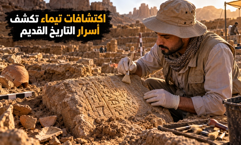 الاكتشافات الأثرية في تيماء 